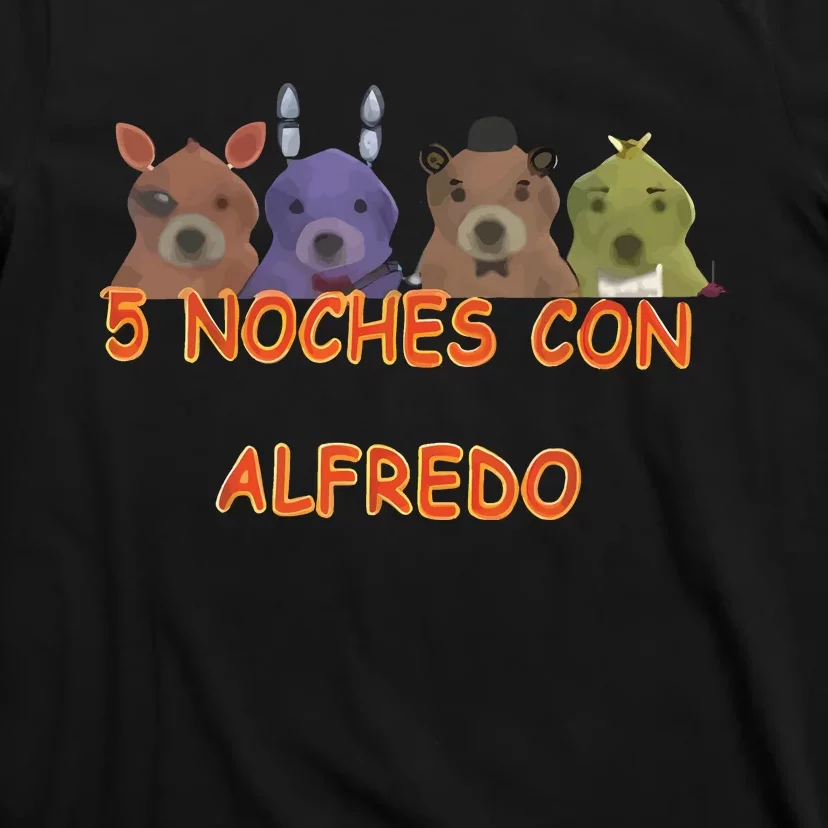 Fnaf Five Nights At Freddys Meme 5 Noches Con Alfredo T-Shirt