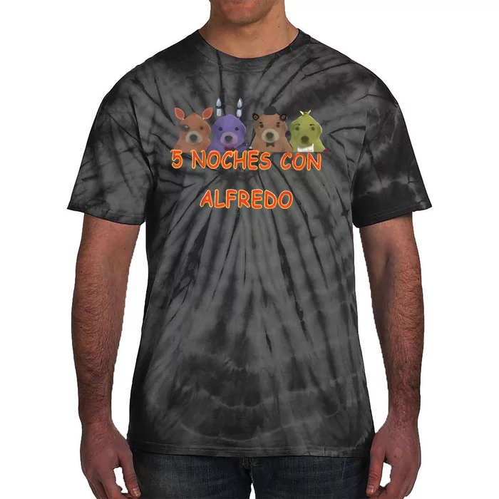 Fnaf Five Nights At Freddys Meme 5 Noches Con Alfredo Tie-Dye T-Shirt