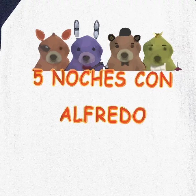 Fnaf Five Nights At Freddys Meme 5 Noches Con Alfredo Baseball Sleeve Shirt