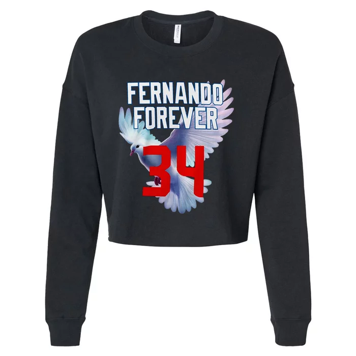 Fernando Forever Number 34 Fernando Memorial Cropped Pullover Crew