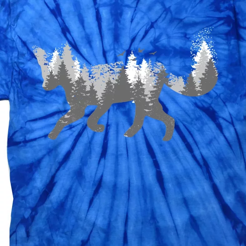 Fox Forest Nature Outdoor Hiking Camping Hunting Gift Tie-Dye T-Shirt