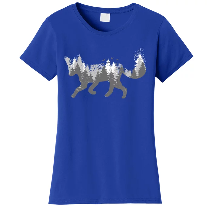 Fox Forest Nature Outdoor Hiking Camping Hunting Gift Women's T-Shirt