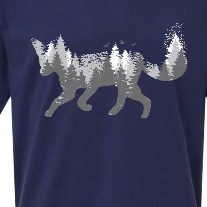 Fox Forest Nature Outdoor Hiking Camping Hunting Gift Sueded Cloud Jersey T-Shirt