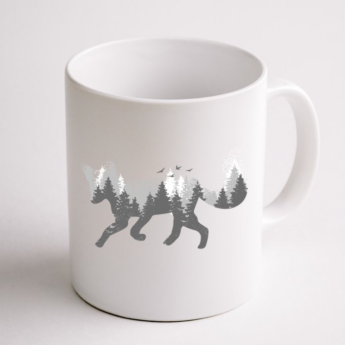 Fox Forest Nature Outdoor Hiking Camping Hunting Gift Front & Back Coffee Mug