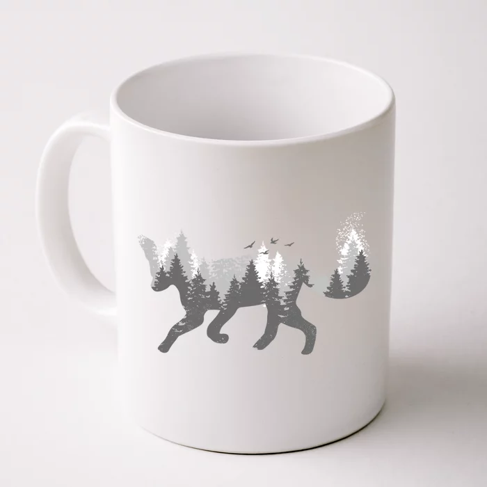 Fox Forest Nature Outdoor Hiking Camping Hunting Gift Front & Back Coffee Mug