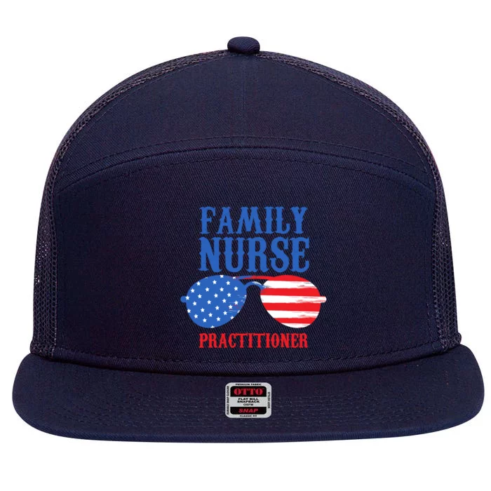 Fnp Family Nurse Practitioner Skills Funny Nursing Gift 7 Panel Mesh Trucker Snapback Hat