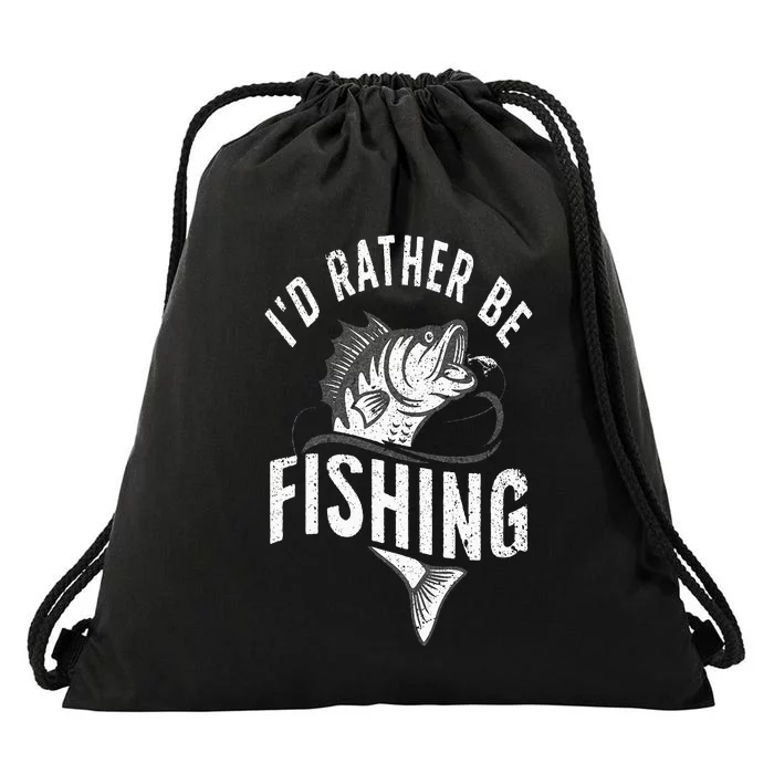 Funny Fishing Novelty Design For Men Women Fish Lovers Drawstring Bag