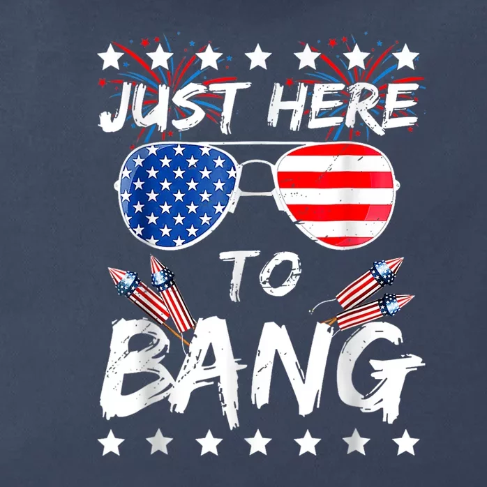 Funny Fourth Of July 4th Of July Im Just Here To Bang Zip Tote Bag