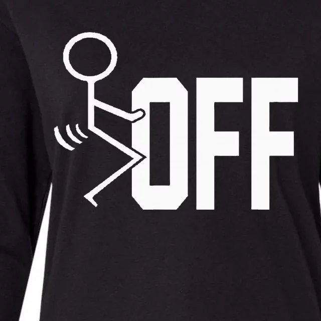 Funny Fuck Off Meme Womens Cotton Relaxed Long Sleeve T-Shirt