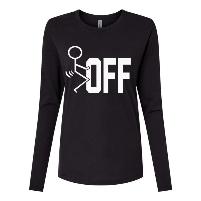 Funny Fuck Off Meme Womens Cotton Relaxed Long Sleeve T-Shirt