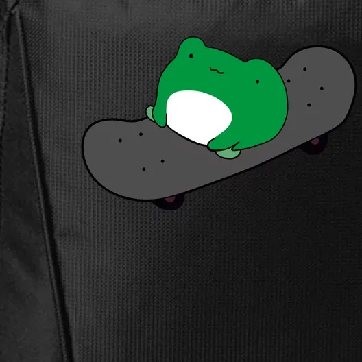 Funny Frog On Skateboard City Backpack