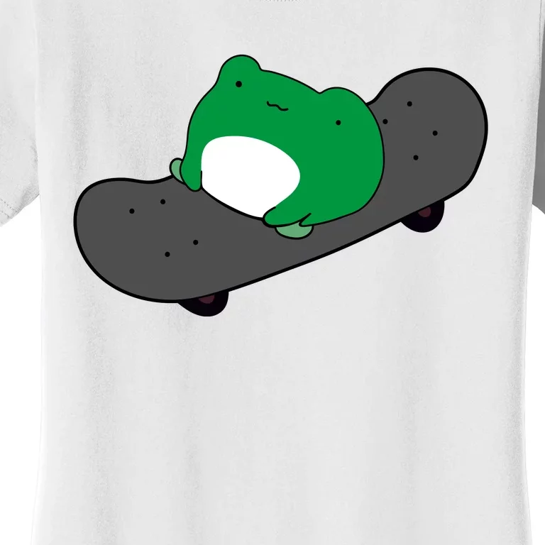 Funny Frog On Skateboard Women's T-Shirt