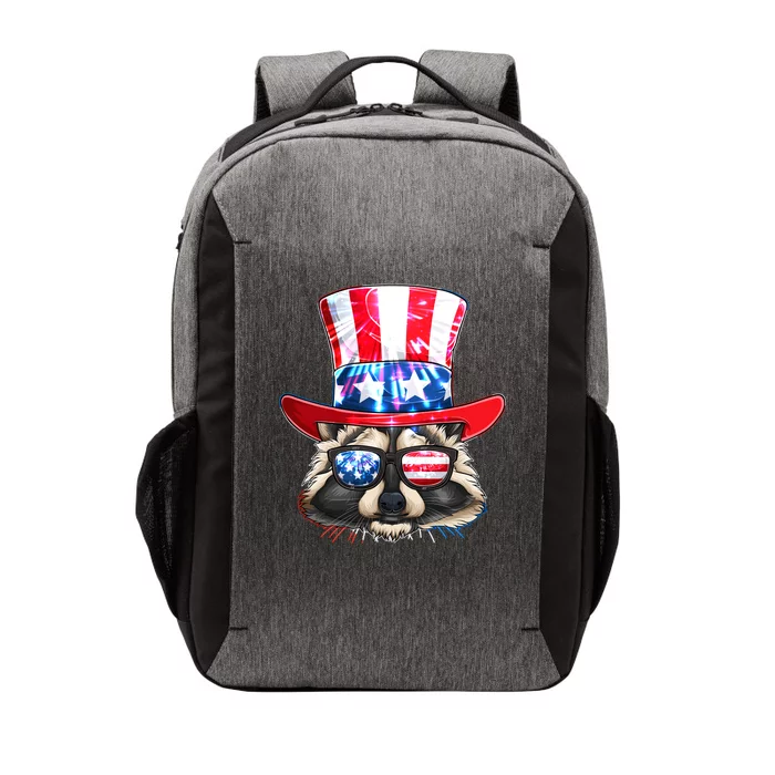 Funny Fourth Of July Fireworks Raccoon Vector Backpack