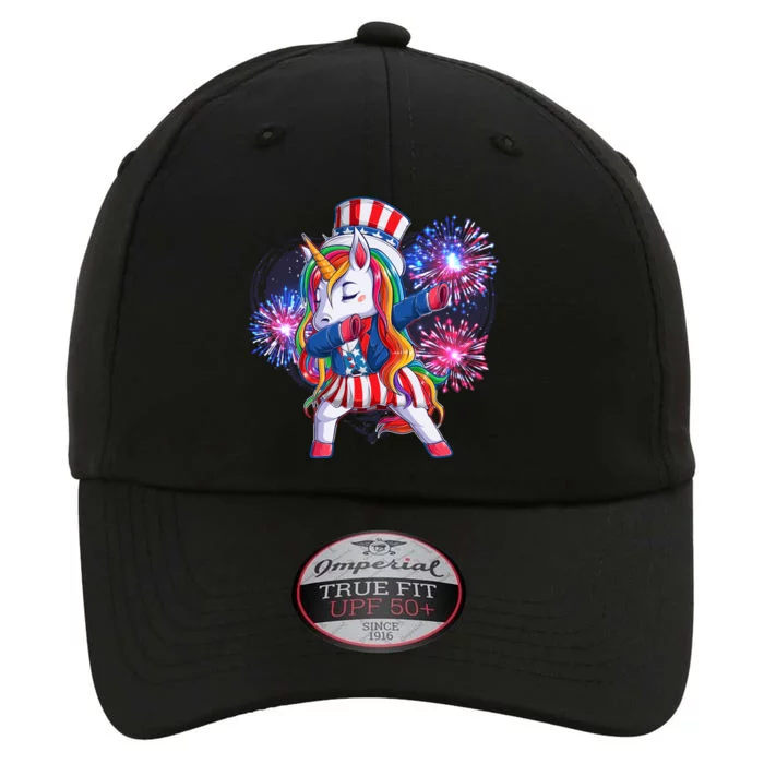 Funny Fourth Of July Fireworks Dabbing Unicorn The Original Performance Cap