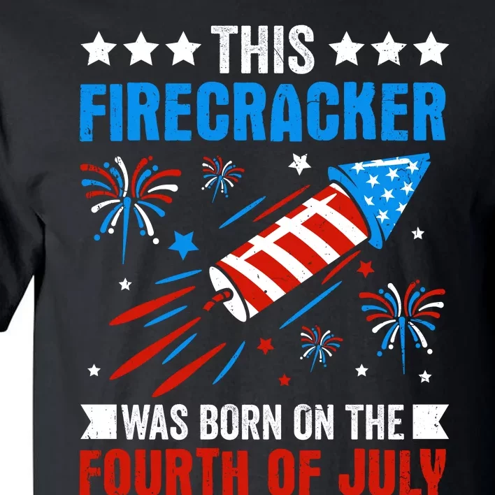 Firecracker Fourth Of July Celebration Graphic Tall T-Shirt