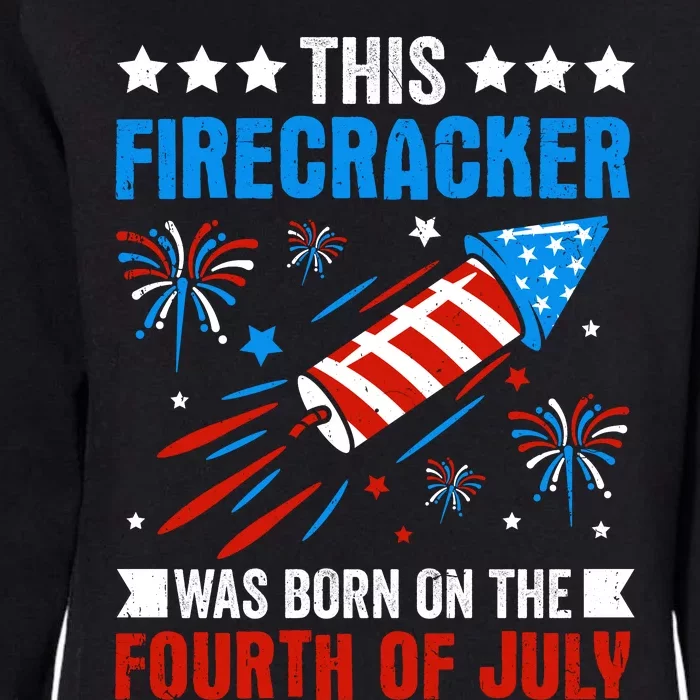 Firecracker Fourth Of July Celebration Graphic Womens California Wash Sweatshirt