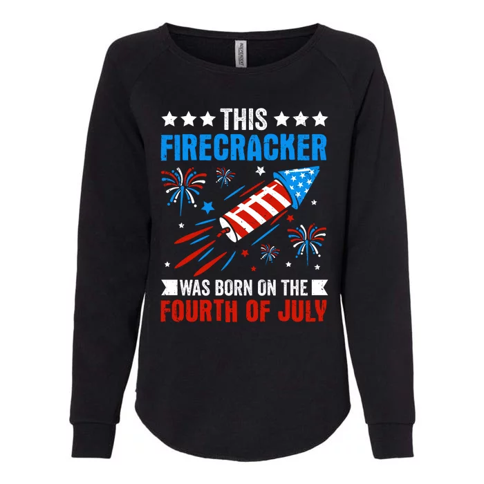 Firecracker Fourth Of July Celebration Graphic Womens California Wash Sweatshirt