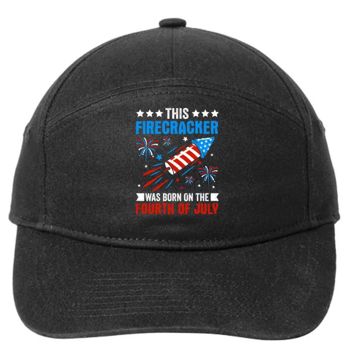 Firecracker Fourth Of July Celebration Graphic 7-Panel Snapback Hat