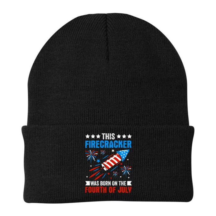 Firecracker Fourth Of July Celebration Graphic Knit Cap Winter Beanie