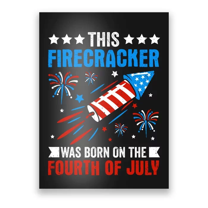 Firecracker Fourth Of July Celebration Graphic Poster