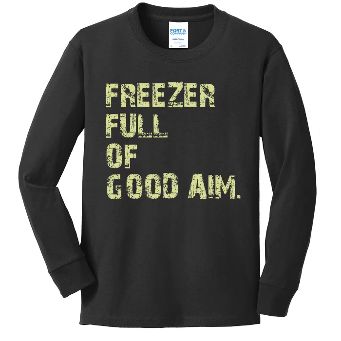 Freezer Full Of Goodaim Funny Vintage Kids Long Sleeve Shirt