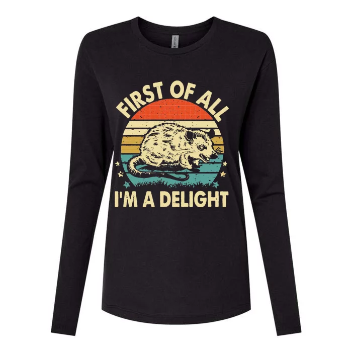 Funny First Of All IM A Delight Gift Womens Cotton Relaxed Long Sleeve T-Shirt