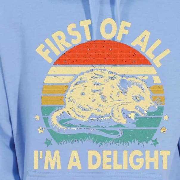 Funny First Of All IM A Delight Gift Unisex Surf Hoodie