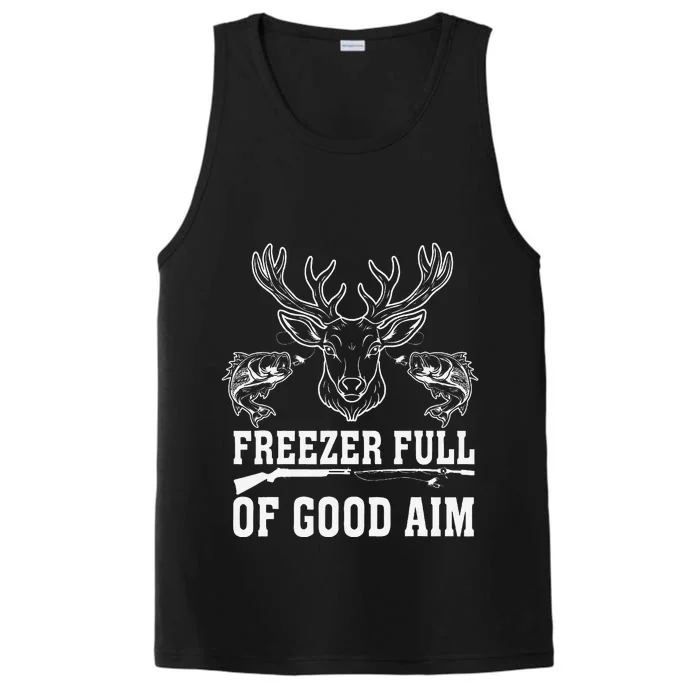 Freezer Full Of Good Aim Deer Hunting Season Hunter Performance Tank