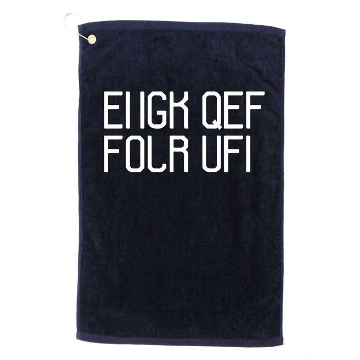 Funny Fuck Off Hidden Message Platinum Collection Golf Towel