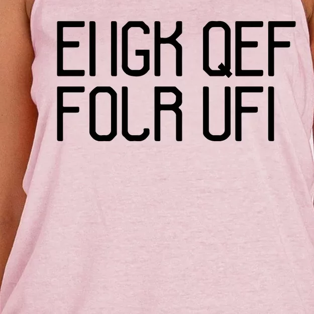 Funny Fuck Off Hidden Message Women's Knotted Racerback Tank