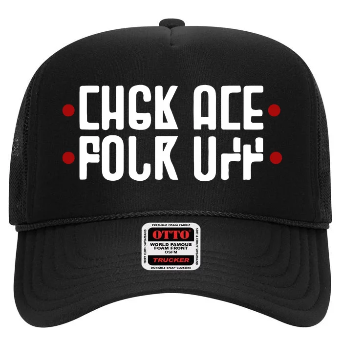 Funny Fuck Off Hidden Message High Crown Mesh Trucker Hat