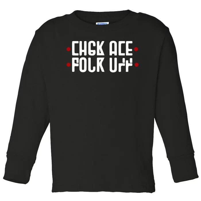 Funny Fuck Off Hidden Message Toddler Long Sleeve Shirt