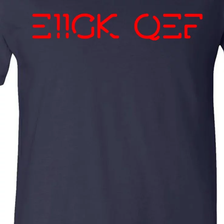 Funny Fuck Off Hidden Message V-Neck T-Shirt