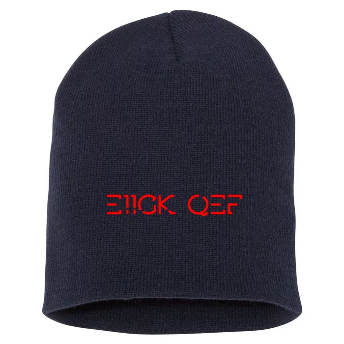 Funny Fuck Off Hidden Message Short Acrylic Beanie