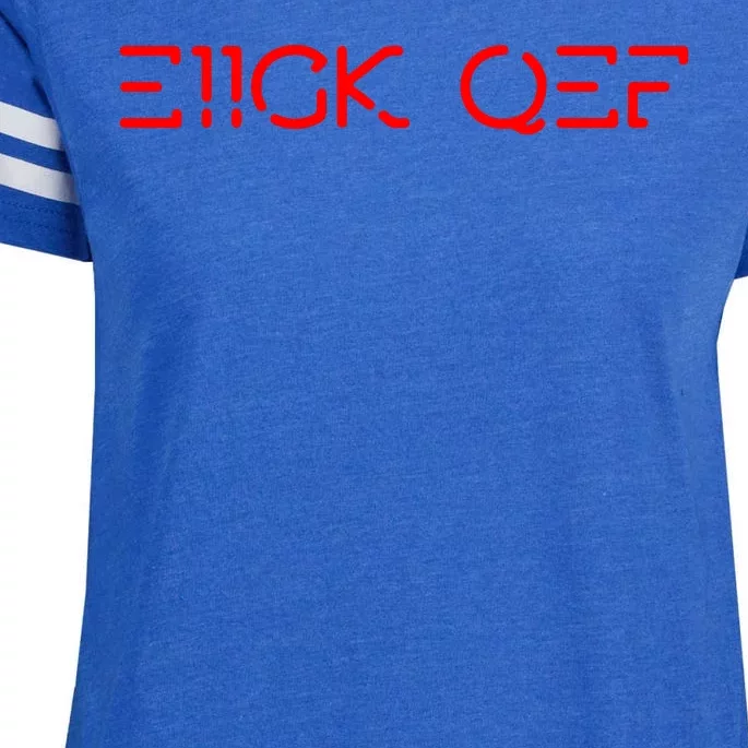 Funny Fuck Off Hidden Message Enza Ladies Jersey Football T-Shirt