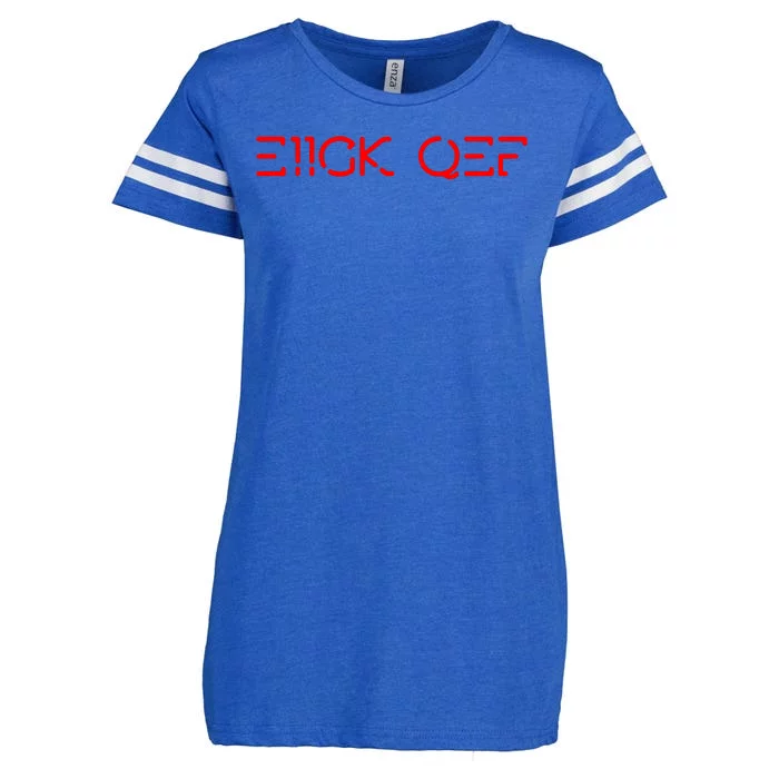 Funny Fuck Off Hidden Message Enza Ladies Jersey Football T-Shirt