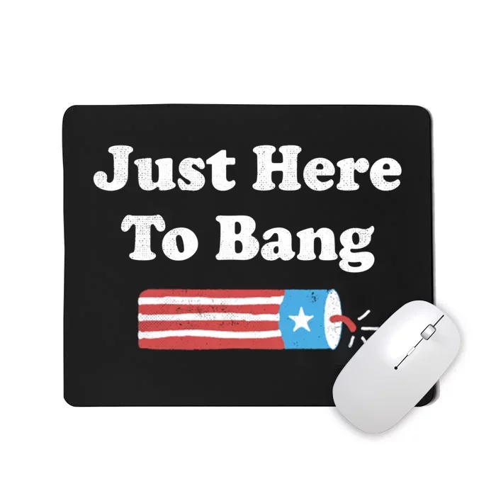 Funny Fourth Of July 4th Of July Im Just Here To Bang Long Mousepad