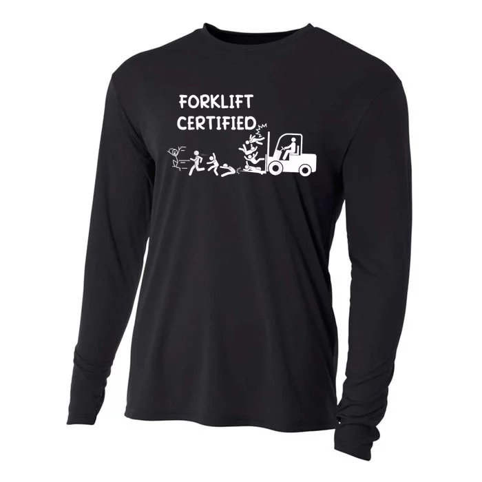 Funny Forklift Operator Forklift Certified Cooling Performance Long Sleeve Crew