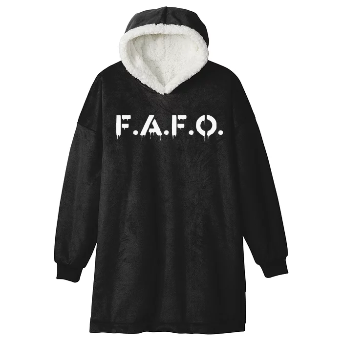 Fafo Find Out Funny Hooded Wearable Blanket