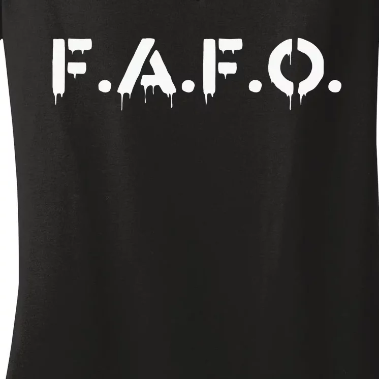 Fafo Find Out Funny Women's V-Neck T-Shirt