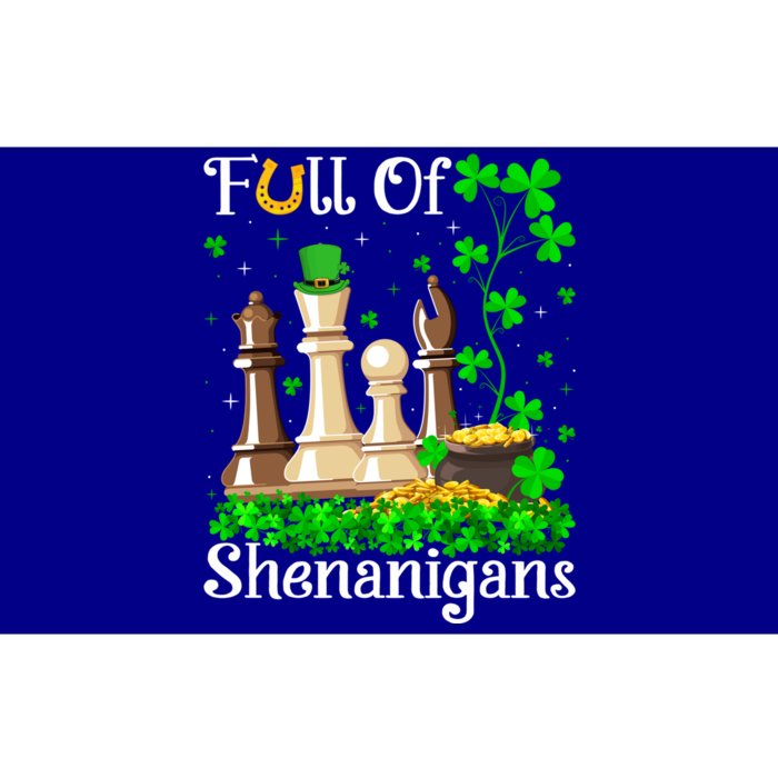 Funny Full Of Shenanigans Chess Game St Patrick's Day Gift Bumper Sticker