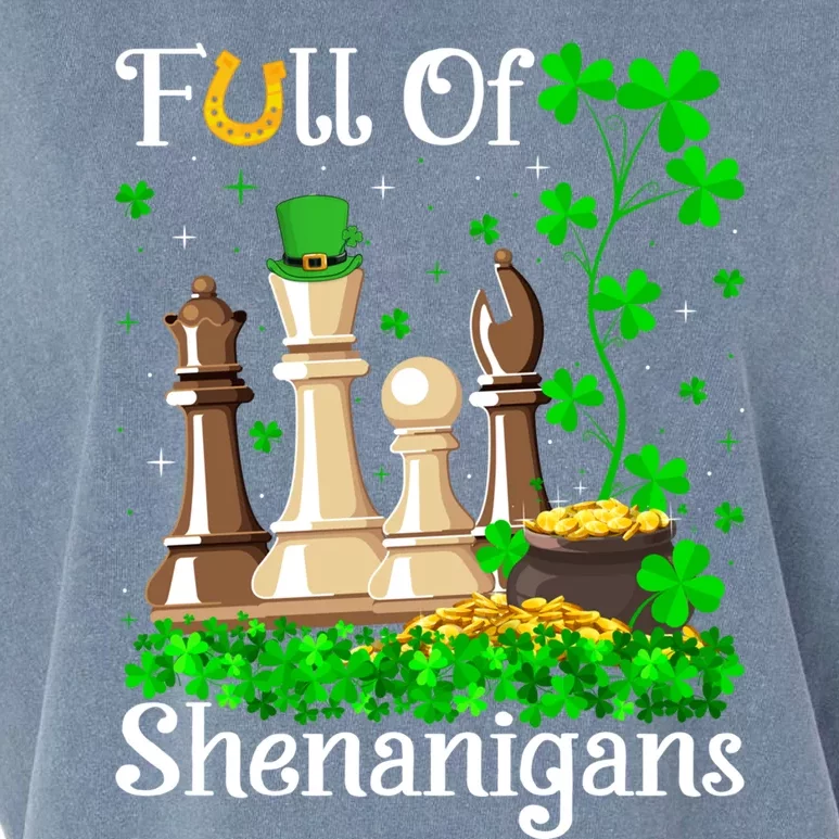 Funny Full Of Shenanigans Chess Game St Patrick's Day Gift Garment-Dyed Women's Muscle Tee