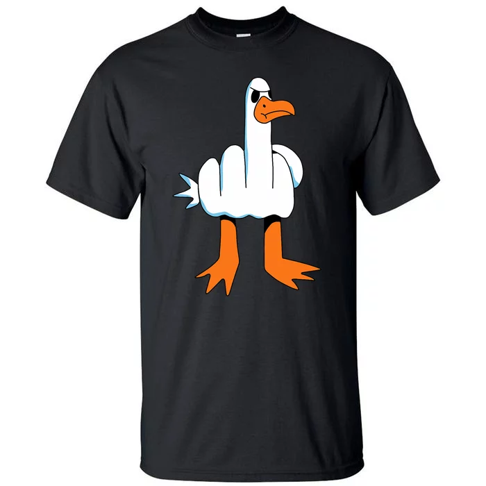 Funny Finger Of Disagree Swan Tall T-Shirt