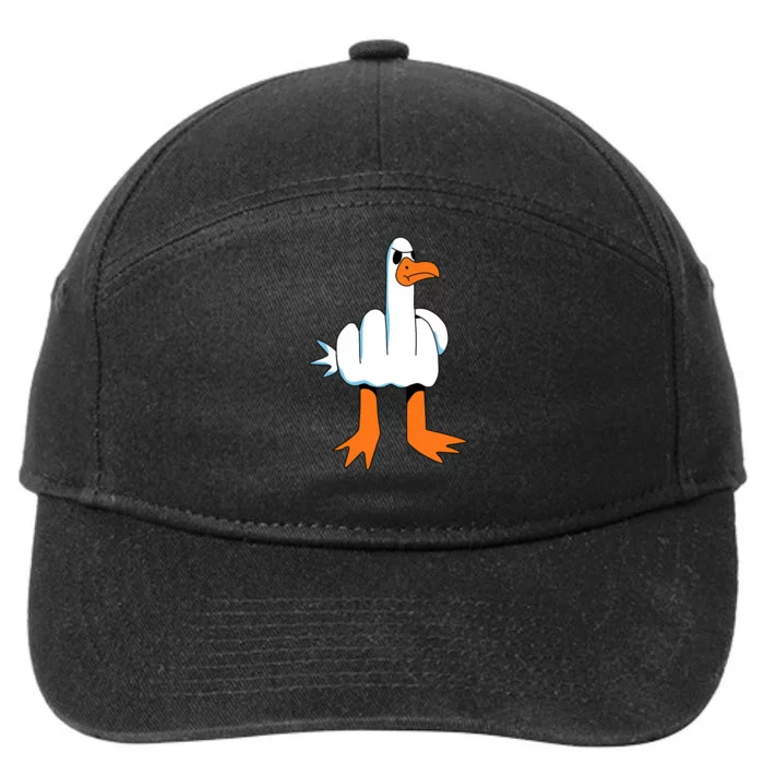 Funny Finger Of Disagree Swan 7-Panel Snapback Hat