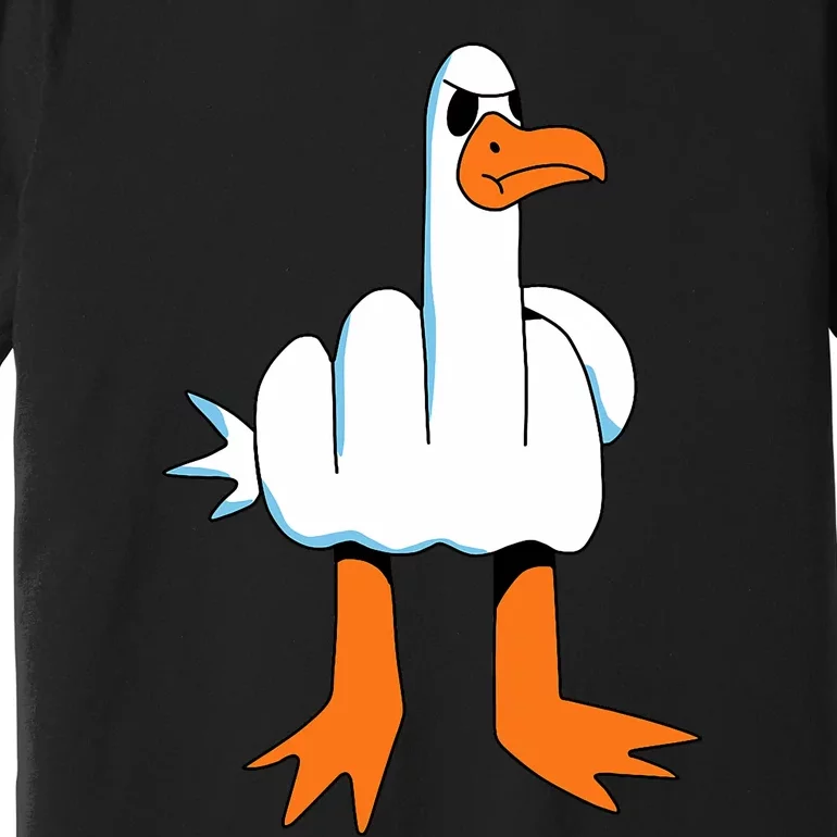 Funny Finger Of Disagree Swan Premium T-Shirt