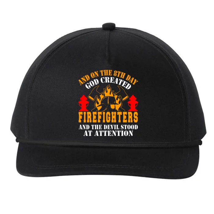 Firefighter Fire On The 8th Day God Created Firefighters Meaningful Gift Snapback Five-Panel Rope Hat