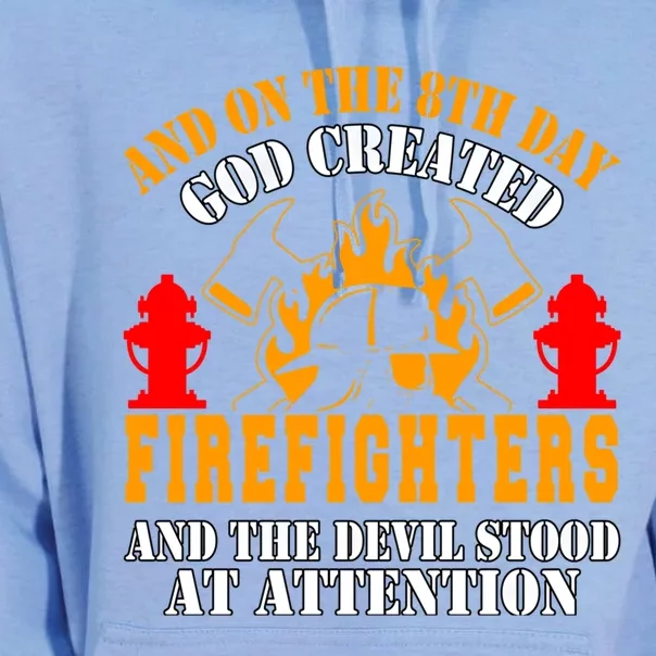 Firefighter Fire On The 8th Day God Created Firefighters Meaningful Gift Unisex Surf Hoodie