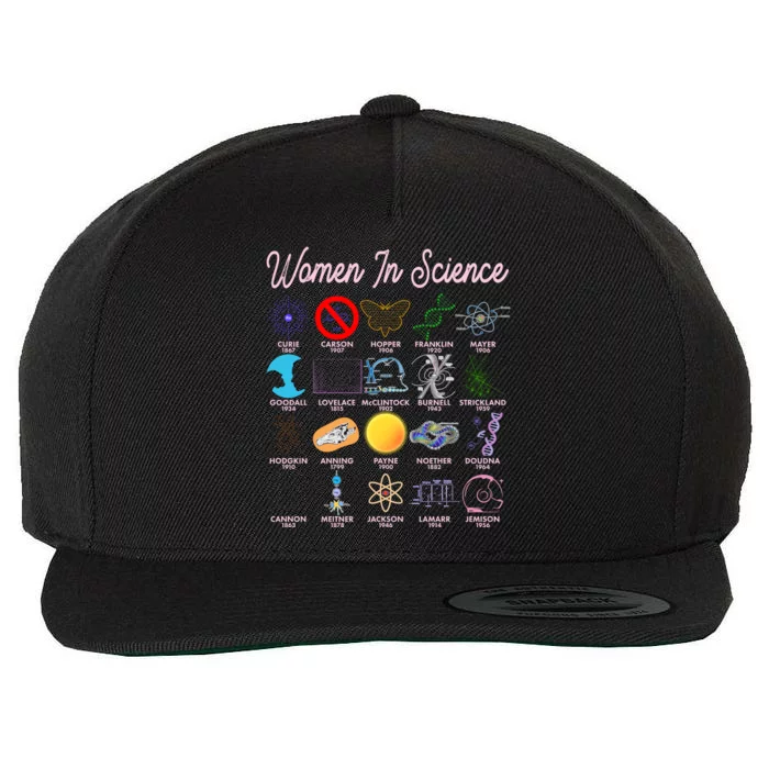 Famous Females Of Science Wool Snapback Cap