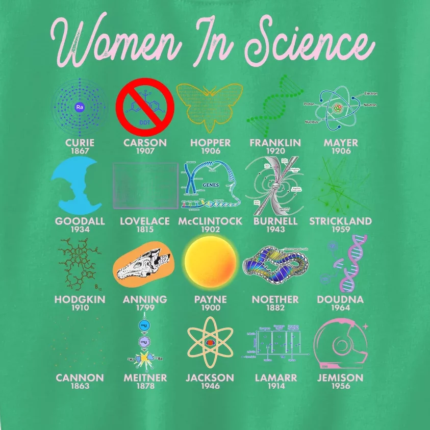 Famous Females Of Science Kids Sweatshirt