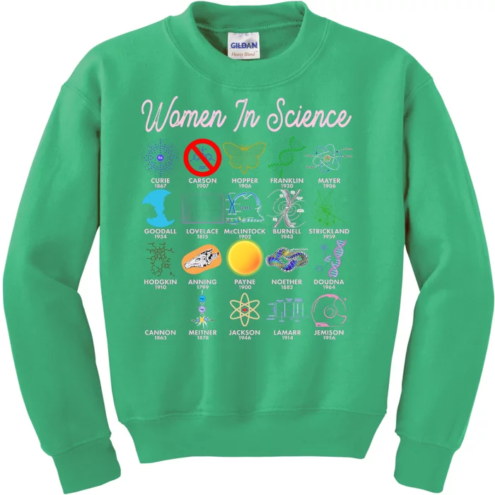 Famous Females Of Science Kids Sweatshirt